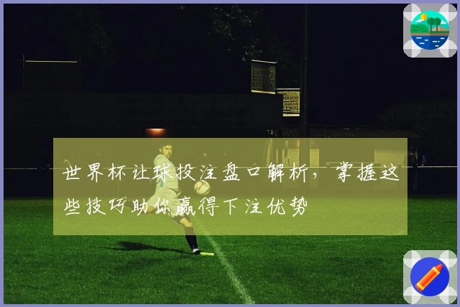 世界杯让球投注盘口解析,掌握这些技巧助你赢得下注优势